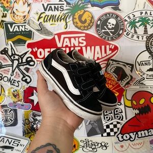 Vans Toddler Oldskool V Black White 7